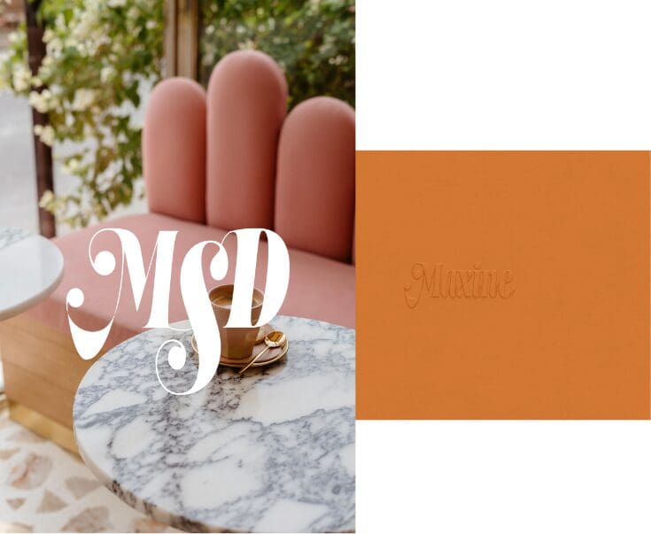 Maxine Delacortte-Simmons logo - Palm Royale brand design